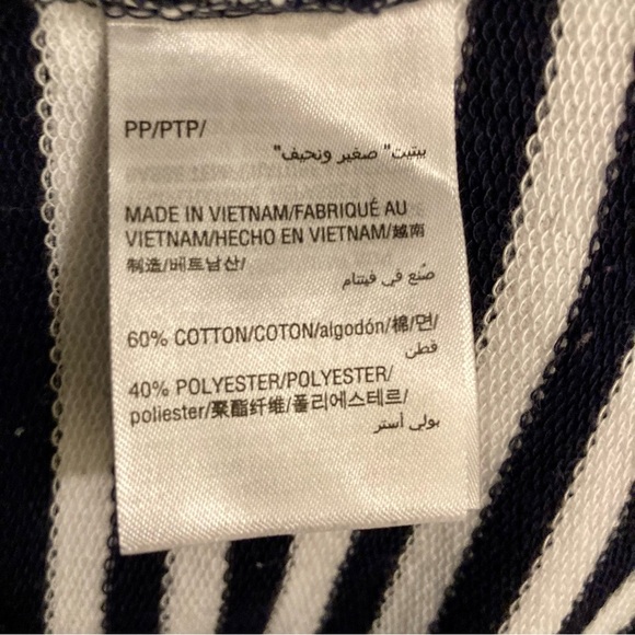 Karen Scott Sport women's active jacket Striped Navy and Red | Preppy | Size PP - Picture 9 of 14